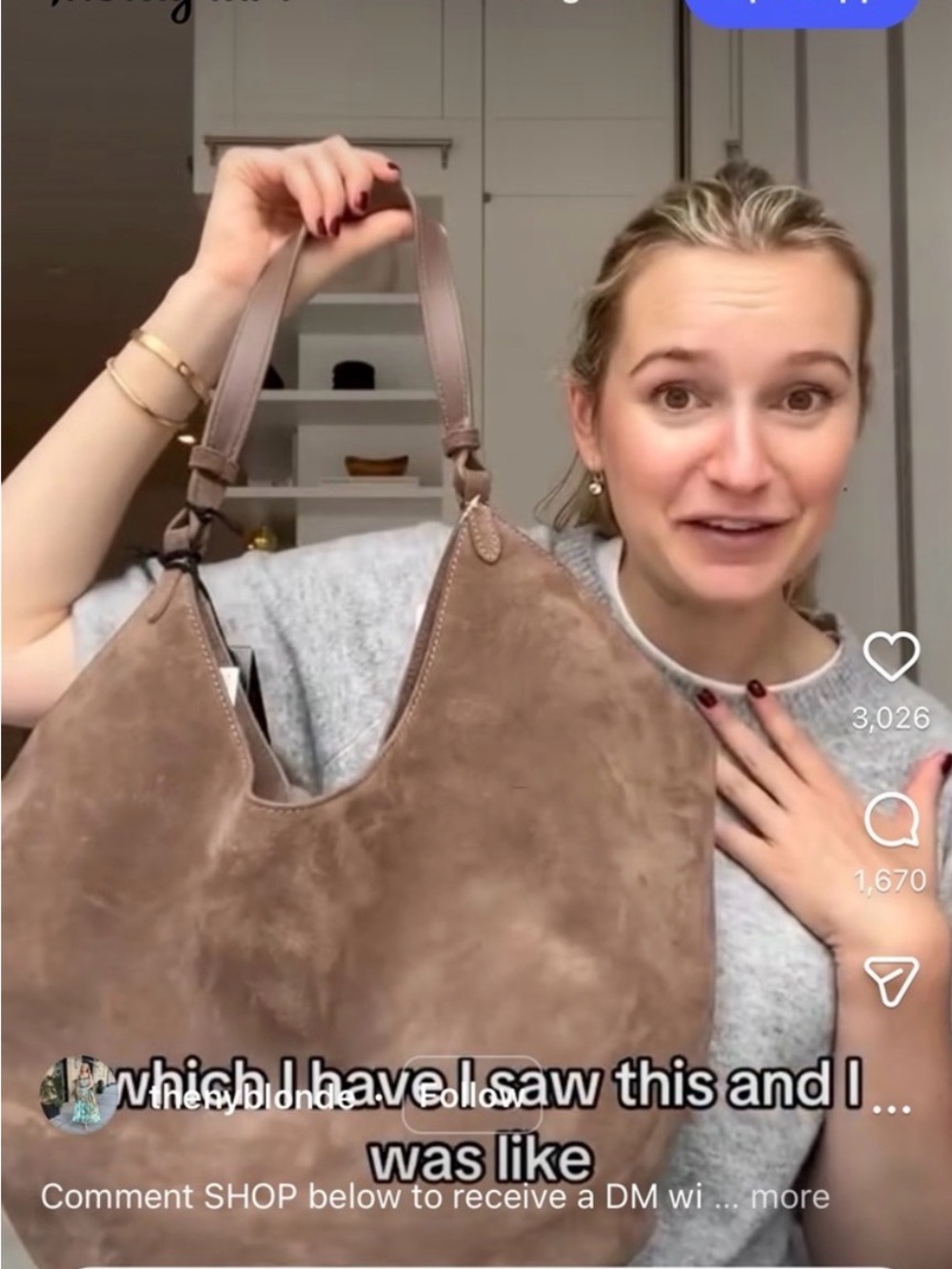 TJ Maxx Suede Lotus Tote in Cognac Brown - Picture 11 of 12
